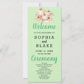 Pumpkins & Sunflowers Fall Green Wedding Program (Vorderseite)
