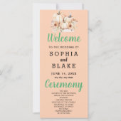 Pumpkins & Sunflowers Fall Orange Wedding Program (Vorderseite)