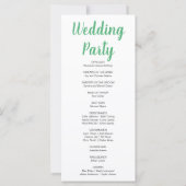 Pumpkins & Sunflowers Fall White Wedding Program (Rückseite)
