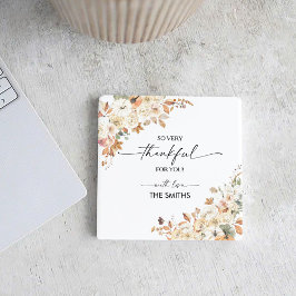 Pumpkins Thanksgiving Dinner Square Paper Coaster Rechteckiger Pappuntersetzer