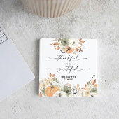 Pumpkins Thanksgiving Dinner Square Paper Coaster Rechteckiger Pappuntersetzer