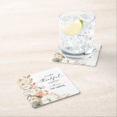 Pumpkins Thanksgiving Dinner Square Paper Coaster Rechteckiger Pappuntersetzer (Vor Ort)