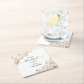 Pumpkins Thanksgiving Dinner Square Paper Coaster Rechteckiger Pappuntersetzer (Vor Ort)