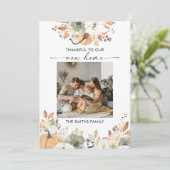 Pumpkins Thanksgiving Flat Announcement Card Ankündigung (Stehend Vorderseite)