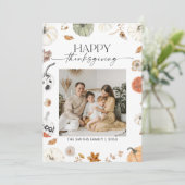 Pumpkins Thanksgiving Flat Holiday Card Feiertagskarte (Stehend Vorderseite)