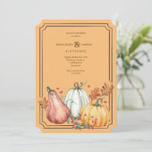 Pumpkins Three Einladung (Stehend Vorderseite)