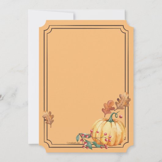 Pumpkins Three Einladung (Rückseite)