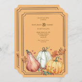 Pumpkins Three Einladung (Vorne/Hinten)