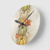 Pumpkins Throw Kissen Runde Wanduhr (Winkel)
