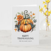 Pumpkins Trauben Blume Foto Glücklich Erntedankfes Karte (Gelbe Blume)