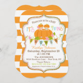 Pumpkins Twins Fall Babydusche Einladungen (Vorne/Hinten)