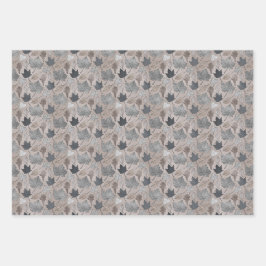 Pumpkins und Blätter fallen