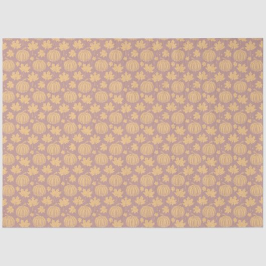 Pumpkins und Blätter Herbst Seidenpapier (Vorderseite)