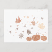 Pumpkins und Blätter im Herbst Postkarte (Vorderseite)