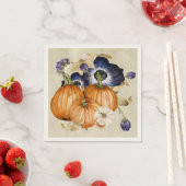 Pumpkins und blaue Anemonen Stillleben Serviette (Beispiel)