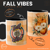 Pumpkins und Blume Fall Vibes Keramik Tasse