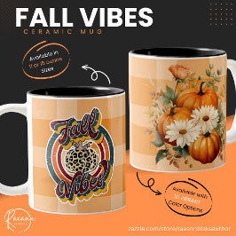 Pumpkins und Blume Fall Vibes Keramik Tasse