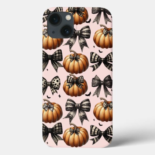 Pumpkins und Bows iPhone Case- Halloween Fall Pink Case-Mate iPhone Hülle (Rückseite)