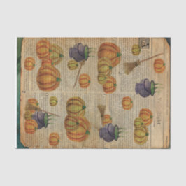Pumpkins und Cauldron Vintage Seiten Decoupage Seidenpapier