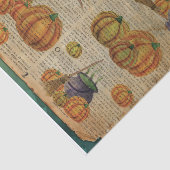 Pumpkins und Cauldron Vintage Seiten Decoupage Seidenpapier (Ausschnitt)