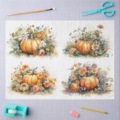 Pumpkins und Florals Collage 1 Dekoupage Paper Seidenpapier (Basteln)