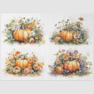 Pumpkins und Florals Collage 1 Dekoupage Paper Seidenpapier