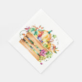 Pumpkins und Fruchternte Papier Napkin Serviette (Ecke)