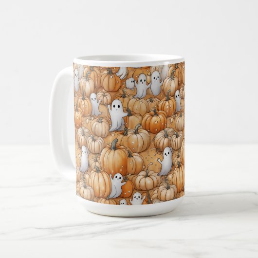 Pumpkins und Geist Kaffeetasse (Vorderseite Links)