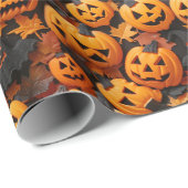 Pumpkins und GeisterHalloween Geschenkpapier (Rolleneckpunkt)