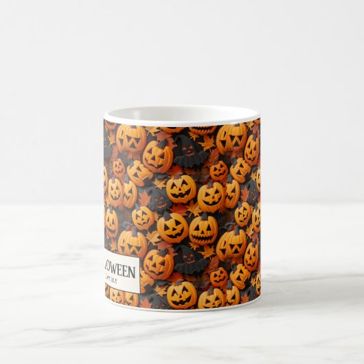 Pumpkins und GeisterHalloween Kaffeetasse (Mittel)