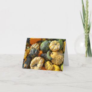 Pumpkins und Gourds Autumnal Karte