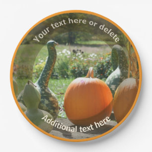 Pumpkins und Gourds Personalisiertes Party Pappteller