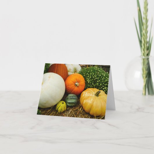 Pumpkins und Gourmets Danke Karte (Vorderseite)
