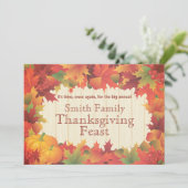 Pumpkins und Herbst / Herbstfarben Erntedank Einladung (Stehend Vorderseite)