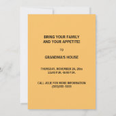 Pumpkins und Herbst / Herbstfarben Erntedank Einladung (Rückseite)