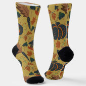 Pumpkins und Karotten nahtlose Musterverpackung Socken (Gewinkelt)