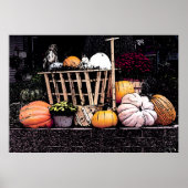 Pumpkins und Mum Herbstbild Poster (Vorne)