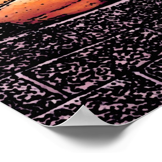 Pumpkins und Mum Herbstbild Poster (Ecke)