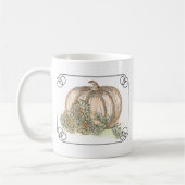 Pumpkins und Mums fallen floral Kaffeetasse (Links)