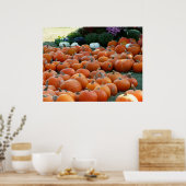 Pumpkins und Mums Herbsternte Fotografie Poster (Küche)