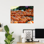 Pumpkins und Mums Herbsternte Fotografie Poster (Heimbüro)