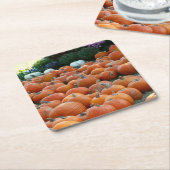 Pumpkins und Mums Herbsternte Fotografie Rechteckiger Pappuntersetzer (angewinkelt)