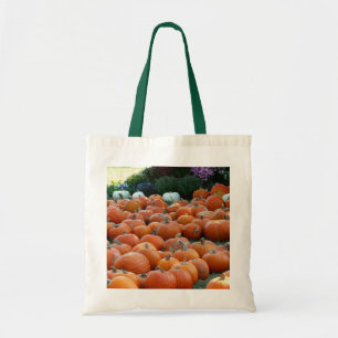 Pumpkins und Mums Herbsternte Fotografie Tragetasche