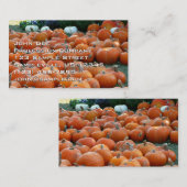 Pumpkins und Mums Herbsternte Fotografie Visitenkarte (Vorne/Hinten)
