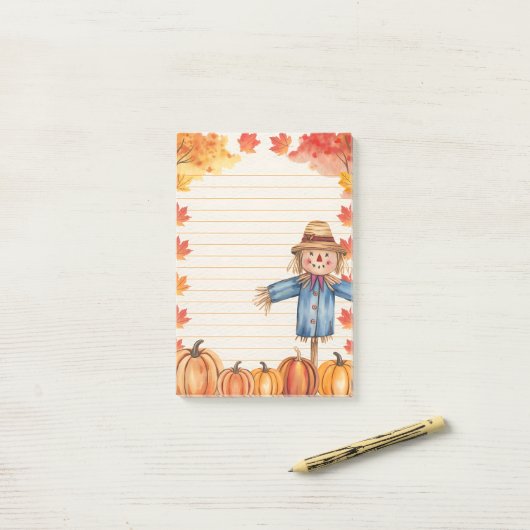 Pumpkins und Patchwork Post-it Klebezettel (Auf Schreibtisch)