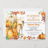 Pumpkins und Prosecco Bridal Polterabend Einladung (Vorderseite)