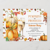 Pumpkins und Prosecco Bridal Polterabend Einladung (Vorne/Hinten)