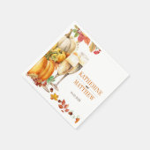 Pumpkins und Prosecco Bridal Polterabend Serviette (Ecke)