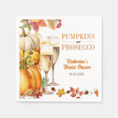 Pumpkins und Prosecco Bridal Polterabend Serviette (Vorderseite)
