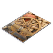 Pumpkins und Räder des ländlichen Holzkarren Notizblock (Linke Seite)